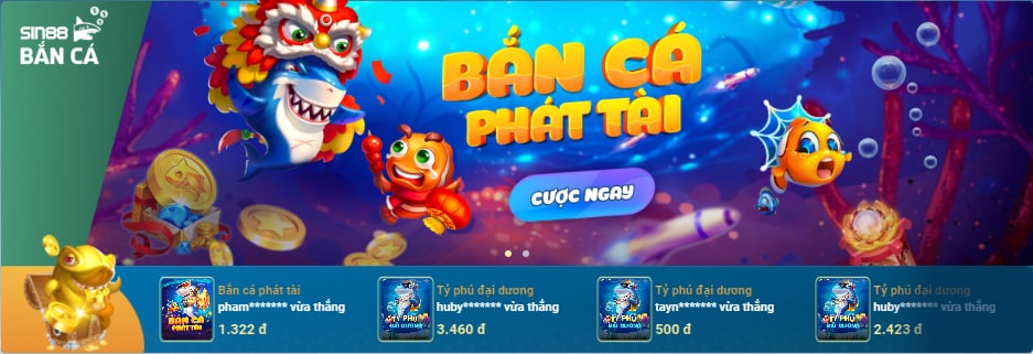 Tổng quan về game bắn cá Sin88