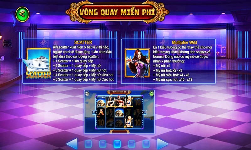 vòng quay miễn phí của Biệt đội mỹ nữ