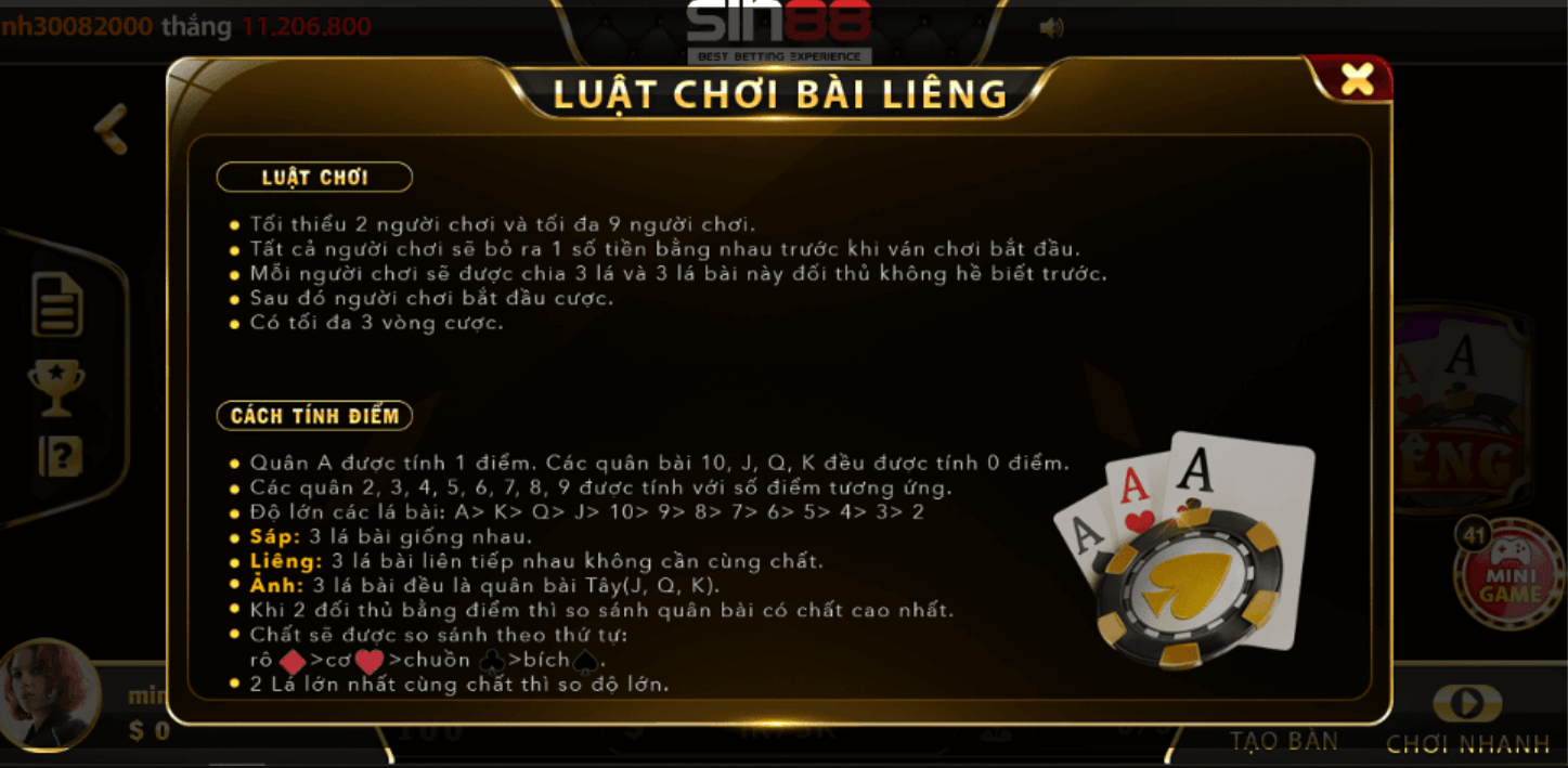 Luật chơi Liêng cơ bản