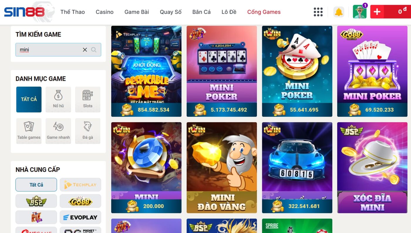 Tại Sao Mini Game Sin88 Càng Ngày Càng Được Yêu Thích 